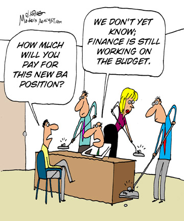 Humor - Cartoon: How big is your company's budget for Business Analysts?